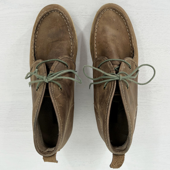 Olukai Wali Brown Suede Leather Wedge Ankle Boots Lace Up Size 8 - Picture 7 of 12